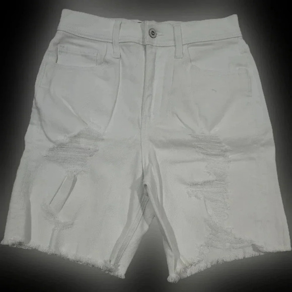 Hollister Ultra High-Rise Denim Shorts - Size 26 white - Picture 2 of 15